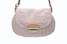 画像をギャラリービューアに読み込む, LOUIS VUITTON ルイヴィトン サンセット ワンショルダーバッグ M13347 モノグラム デニム レザー ピンク ゴールド金具 美品 中古 4b006152