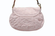 画像をギャラリービューアに読み込む, LOUIS VUITTON ルイヴィトン サンセット ワンショルダーバッグ M13347 モノグラム デニム レザー ピンク ゴールド金具 美品 中古 4b006152