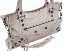 画像をギャラリービューアに読み込む, BALENCIAGA バレンシアガ ザ ファースト 2WAY ショルダーバッグ 103208 ピンク アイボリー レザー ハンドバッグ 美品 中古 4b006154