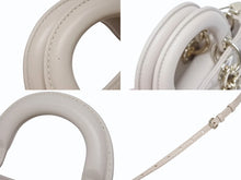 Load image into Gallery viewer, 極美品 CHRISTIAN DIOR クリスチャンディオール LADY D-JOY 2WAYバッグ マイクロバッグ カナージュ ベージュ ラムスキン ゴールド金具 中古 4b006155