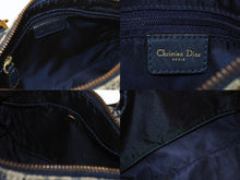 Load image into Gallery viewer, Christian Dior クリスチャンディオール クリスチャンディオール ハンドバッグ PZ0401 ネイビー キャンバス レザー 良品 中古 4b006160