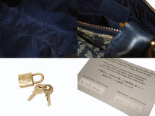 Load image into Gallery viewer, Christian Dior クリスチャンディオール クリスチャンディオール ハンドバッグ PZ0401 ネイビー キャンバス レザー 良品 中古 4b006160