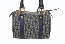 Load image into Gallery viewer, Christian Dior クリスチャンディオール クリスチャンディオール ハンドバッグ PZ0401 ネイビー キャンバス レザー 良品 中古 4b006160