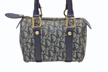 Load image into Gallery viewer, Christian Dior クリスチャンディオール クリスチャンディオール ハンドバッグ PZ0401 ネイビー キャンバス レザー 良品 中古 4b006160