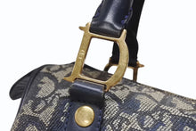 Load image into Gallery viewer, Christian Dior クリスチャンディオール クリスチャンディオール ハンドバッグ PZ0401 ネイビー キャンバス レザー 良品 中古 4b006160