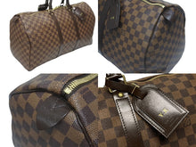 画像をギャラリービューアに読み込む, 極美品 LOUIS VUITTON ルイ ヴィトン キーポル50 ボストンバッグ N41427 ダミエキャンバス ブラウン ゴールド金具 中古 4b006161