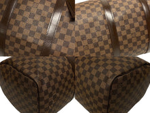 画像をギャラリービューアに読み込む, 極美品 LOUIS VUITTON ルイ ヴィトン キーポル50 ボストンバッグ N41427 ダミエキャンバス ブラウン ゴールド金具 中古 4b006161