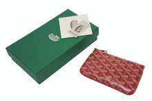 Load image into Gallery viewer, 極美品 GOYARD ゴヤール セナ ミニ ポーチ SENAT2MINTY09CL09P レザー PVC レッド シルバー金具 中古 4b006163