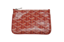 Load image into Gallery viewer, 極美品 GOYARD ゴヤール セナ ミニ ポーチ SENAT2MINTY09CL09P レザー PVC レッド シルバー金具 中古 4b006163