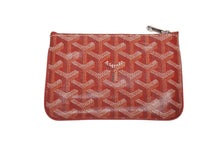 Load image into Gallery viewer, 極美品 GOYARD ゴヤール セナ ミニ ポーチ SENAT2MINTY09CL09P レザー PVC レッド シルバー金具 中古 4b006163