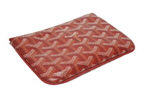 Load image into Gallery viewer, 極美品 GOYARD ゴヤール セナ ミニ ポーチ SENAT2MINTY09CL09P レザー PVC レッド シルバー金具 中古 4b006163