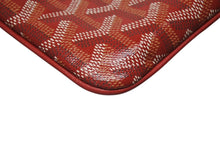 Load image into Gallery viewer, 極美品 GOYARD ゴヤール セナ ミニ ポーチ SENAT2MINTY09CL09P レザー PVC レッド シルバー金具 中古 4b006163