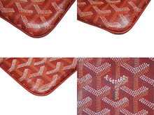 Load image into Gallery viewer, 極美品 GOYARD ゴヤール セナ ミニ ポーチ SENAT2MINTY09CL09P レザー PVC レッド シルバー金具 中古 4b006163