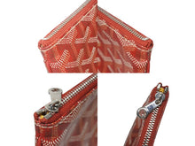 Load image into Gallery viewer, 極美品 GOYARD ゴヤール セナ ミニ ポーチ SENAT2MINTY09CL09P レザー PVC レッド シルバー金具 中古 4b006163