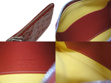 Load image into Gallery viewer, 極美品 GOYARD ゴヤール セナ ミニ ポーチ SENAT2MINTY09CL09P レザー PVC レッド シルバー金具 中古 4b006163