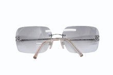 Load image into Gallery viewer, CHANEL シャネル リムレス グラデーション サングラス ココマーク シルバー ラインストーン メタル 62☐17 4017-D アイウェア 小物 美品 中古 4b006164