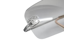 Load image into Gallery viewer, CHANEL シャネル リムレス グラデーション サングラス ココマーク シルバー ラインストーン メタル 62☐17 4017-D アイウェア 小物 美品 中古 4b006164
