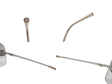 Load image into Gallery viewer, CHANEL シャネル リムレス グラデーション サングラス ココマーク シルバー ラインストーン メタル 62☐17 4017-D アイウェア 小物 美品 中古 4b006164