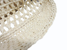 画像をギャラリービューアに読み込む, PRADA プラダ クロシェ フェドーラ ハット 1HC360-2M2S ナチュラル ベージュ サイズS 美品 中古 4b006165