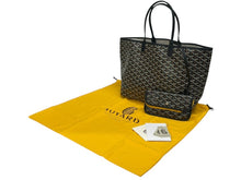 Load image into Gallery viewer, 新品未使用 GOYARD ゴヤール サンルイPM バッグ トートバッグ STLOUIPMLTY01CL01P ブラック PVC レザー 中古 4b006167