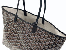 Load image into Gallery viewer, 新品未使用 GOYARD ゴヤール サンルイPM バッグ トートバッグ STLOUIPMLTY01CL01P ブラック PVC レザー 中古 4b006167