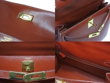 画像をギャラリービューアに読み込む, 極美品 HERMES エルメス ケリー28 外縫い ブリック ◽︎A刻印 カーフスキン ゴールド金具 ハンドバッグ 中古 4b006169