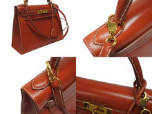 画像をギャラリービューアに読み込む, 極美品 HERMES エルメス ケリー28 外縫い ブリック ◽︎A刻印 カーフスキン ゴールド金具 ハンドバッグ 中古 4b006169