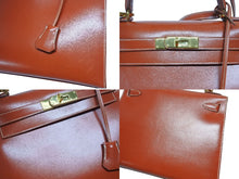 画像をギャラリービューアに読み込む, 極美品 HERMES エルメス ケリー28 外縫い ブリック ◽︎A刻印 カーフスキン ゴールド金具 ハンドバッグ 中古 4b006169