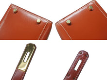 画像をギャラリービューアに読み込む, 極美品 HERMES エルメス ケリー28 外縫い ブリック ◽︎A刻印 カーフスキン ゴールド金具 ハンドバッグ 中古 4b006169