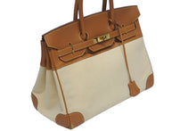 Load image into Gallery viewer, HERMES エルメス BIRKIN バーキン35 ゴールド ゴールド金具 ヴォーガリバー トワルアッシュ ハンドバッグ □B刻印 美品 中古 4b006170
