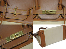 Load image into Gallery viewer, HERMES エルメス BIRKIN バーキン35 ゴールド ゴールド金具 ヴォーガリバー トワルアッシュ ハンドバッグ □B刻印 美品 中古 4b006170