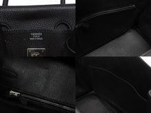 画像をギャラリービューアに読み込む, HERMES エルメス BIRKIN バーキン35 ブラック ゴールド金具 トリヨンクレマンス ハンドバッグ □H刻印 美品 中古 4b006171
