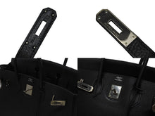 画像をギャラリービューアに読み込む, HERMES エルメス BIRKIN バーキン35 ブラック ゴールド金具 トリヨンクレマンス ハンドバッグ □H刻印 美品 中古 4b006171