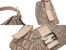 画像をギャラリービューアに読み込む, FENDI フェンディ ズッキーノ柄 マンマバケット ワンショルダーバッグ 8BR003 ピンク ガンメタリック金具 美品 中古 4b006144