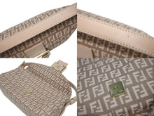 画像をギャラリービューアに読み込む, FENDI フェンディ ズッキーノ柄 マンマバケット ワンショルダーバッグ 8BR003 ピンク ガンメタリック金具 美品 中古 4b006144