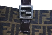 画像をギャラリービューアに読み込む, FENDI フェンディ ハンドバッグ トートバッグ ズッカ柄 キャンバス ブラウン ゴールド金具 美品 中古 4b006183
