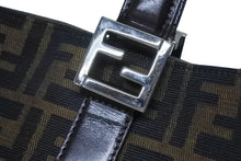 画像をギャラリービューアに読み込む, FENDI フェンディ ハンドバッグ トートバッグ ズッカ柄 キャンバス ブラウン ゴールド金具 美品 中古 4b006183