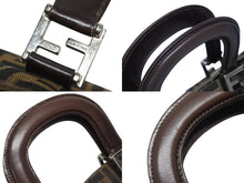 画像をギャラリービューアに読み込む, FENDI フェンディ ハンドバッグ トートバッグ ズッカ柄 キャンバス ブラウン ゴールド金具 美品 中古 4b006183