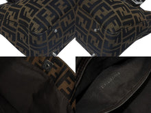 画像をギャラリービューアに読み込む, FENDI フェンディ ハンドバッグ トートバッグ ズッカ柄 キャンバス ブラウン ゴールド金具 美品 中古 4b006183