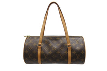 Load image into Gallery viewer, 極美品 LOUIS VUITTON ルイヴィトン パピヨン30 ハンドバッグ M51385 筒型 モノグラムキャンバス ブラウン 中古 4b006188