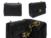 画像をギャラリービューアに読み込む, 極美品 CHANEL シャネル ミニマトラッセ 17 チェーンショルダーバッグ 1番台 ラムスキン ココマーク ブラック ゴールド金具 中古 4b006189