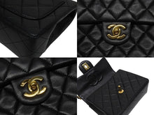 画像をギャラリービューアに読み込む, 極美品 CHANEL シャネル ミニマトラッセ 17 チェーンショルダーバッグ 1番台 ラムスキン ココマーク ブラック ゴールド金具 中古 4b006189