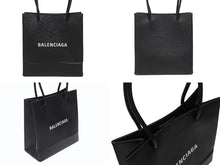 画像をギャラリービューアに読み込む, BALENCIAGA バレンシアガ ショッピングトートXXS 2WAY ショルダーバッグ ブラック レザー 597858 ロゴ シルバー金具 美品 4b006190 正規品