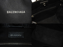 画像をギャラリービューアに読み込む, BALENCIAGA バレンシアガ ショッピングトートXXS 2WAY ショルダーバッグ ブラック レザー 597858 ロゴ シルバー金具 美品 4b006190 正規品