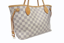 画像をギャラリービューアに読み込む, LOUIS VUITTON ルイヴィトン ハンドバッグ ネヴァーフルPM ダミエアズールキャンバス N41362 ホワイトゴールド金具 美品 中古 4b006193