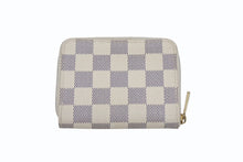 画像をギャラリービューアに読み込む, LOUIS VUITTON ルイヴィトン ジッピーコインパース ダミエアズール N63069 フランス製 PVC ブラック シルバー 美品 中古 4b006194