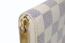 画像をギャラリービューアに読み込む, LOUIS VUITTON ルイヴィトン ジッピーコインパース ダミエアズール N63069 フランス製 PVC ブラック シルバー 美品 中古 4b006194