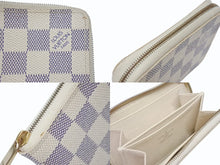 画像をギャラリービューアに読み込む, LOUIS VUITTON ルイヴィトン ジッピーコインパース ダミエアズール N63069 フランス製 PVC ブラック シルバー 美品 中古 4b006194