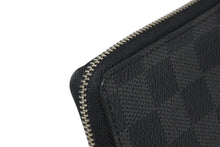 画像をギャラリービューアに読み込む, 極美品 LOUIS VUITTON ルイヴィトン ジッピーコインパース ダミエグラフィット N63076 フランス製 PVC ブラック シルバー 中古 4b006195
