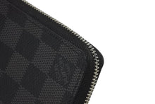 画像をギャラリービューアに読み込む, 極美品 LOUIS VUITTON ルイヴィトン ジッピーコインパース ダミエグラフィット N63076 フランス製 PVC ブラック シルバー 中古 4b006195